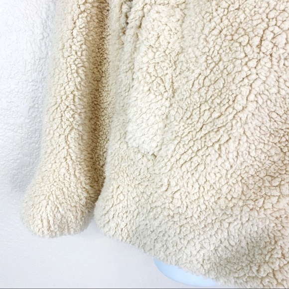 Fashion On Earth Cream Sherpa Teddy Coat Size S - Picture 6 of 9